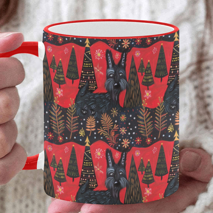 Crimson Christmas Eve Scottish Terrier Coffee Mug-White3-ONE SIZE-1