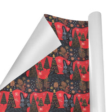 Load image into Gallery viewer, Crimson Christmas Eve Scottish Terrier Gift Wrapping Paper - 2 Rolls-Christmas Ornament-Christmas,Scottish Terrier,Wrapping Paper-2