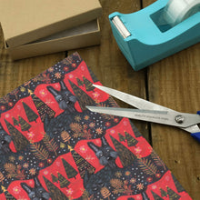 Load image into Gallery viewer, Crimson Christmas Eve Scottish Terrier Gift Wrapping Paper - 2 Rolls-Christmas Ornament-Christmas,Scottish Terrier,Wrapping Paper-5