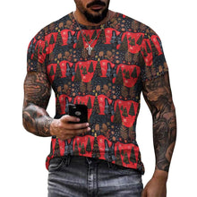 Load image into Gallery viewer, Crimson Christmas Eve Scottish Terrier Men&#39;s Cotton T-Shirt-Apparel-Apparel, Christmas, Dog Dad Gifts, Scottish Terrier, Shirt, T Shirt-3