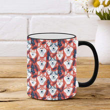Load image into Gallery viewer, Crimson Christmas Huskys Coffee Mug-2