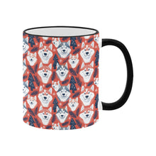 Load image into Gallery viewer, Crimson Christmas Huskys Coffee Mug-3