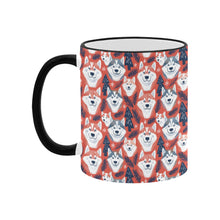 Load image into Gallery viewer, Crimson Christmas Huskys Coffee Mug-4