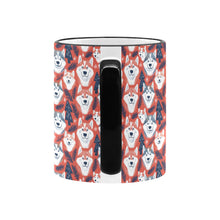 Load image into Gallery viewer, Crimson Christmas Huskys Coffee Mug-6
