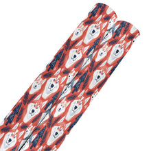 Load image into Gallery viewer, Crimson Christmas Huskys Gift Wrapping Paper - 2 Rolls-Christmas Ornament-Christmas,Siberian Husky,Wrapping Paper-Husky-5