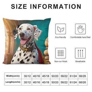 Croatian Cutie Dalmatian Plush Pillow Case-Dalmatian, Dog Dad Gifts, Dog Mom Gifts, Home Decor, Pillows-12 "×12 "-White-1