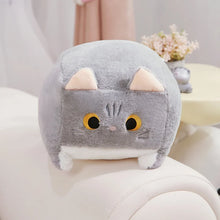 Load image into Gallery viewer, Cube of Happiness Grey and White Cat Soft Plush Toys-Cats-Cat Memorial Gifts,Grey and White Cat,Stuffed Animal-2