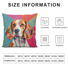 Load image into Gallery viewer, Cubist Canine Beagle Plush Pillow Case-Cushion Cover-Beagle, Dog Dad Gifts, Dog Mom Gifts, Home Decor, Pillows-6