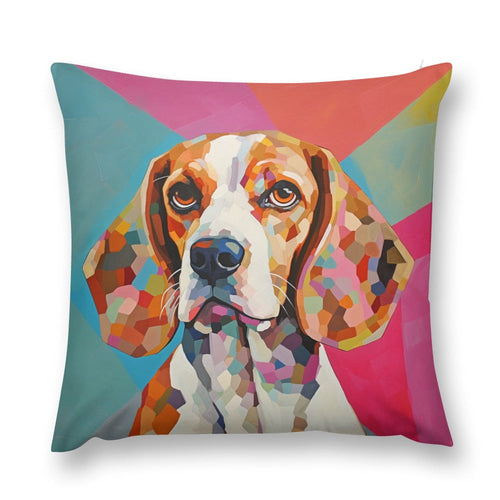 Cubist Canine Beagle Plush Pillow Case-Cushion Cover-Beagle, Dog Dad Gifts, Dog Mom Gifts, Home Decor, Pillows-12 