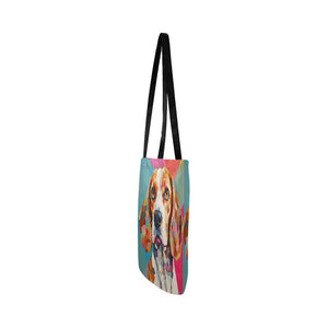 Cubist Canine Beagle Special Lightweight Shopping Tote Bag-White-ONESIZE-2