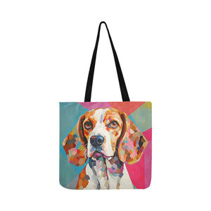 Cubist Canine Beagle Special Lightweight Shopping Tote Bag-White-ONESIZE-3