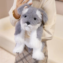 Load image into Gallery viewer, Cuddle-Ready Furry Sitting Schnauzer Plush Toy-5