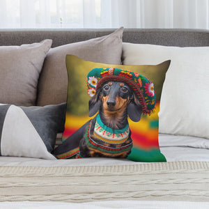 Cultural Tapestry Black Tan Dachshund Plush Pillow Case-Dachshund, Dog Dad Gifts, Dog Mom Gifts, Home Decor, Pillows-5