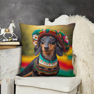 Cultural Tapestry Black Tan Dachshund Plush Pillow Case-Dachshund, Dog Dad Gifts, Dog Mom Gifts, Home Decor, Pillows-8