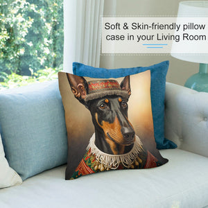 Cultural Tapestry Doberman Plush Pillow Case-Doberman, Dog Dad Gifts, Dog Mom Gifts, Home Decor, Pillows-3