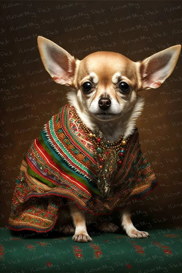 Cultural Tapestry Fawn Chihuahua Wall Art Poster-Art-Chihuahua, Dog Art, Home Decor, Poster-1