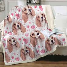 Load image into Gallery viewer, Curious Cocker Spaniel Love Soft Warm Fleece Blanket-Blanket-Blankets, Cocker Spaniel, Home Decor-14