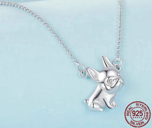 Load image into Gallery viewer, Curious French Bulldog Love Silver Pendant and Necklace-Dog Themed Jewellery-French Bulldog, Jewellery, Necklace-3