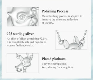 Curious French Bulldog Love Silver Pendant and Necklace-Dog Themed Jewellery-French Bulldog, Jewellery, Necklace-9