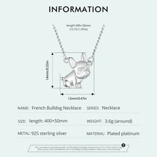 Load image into Gallery viewer, Curious French Bulldog Love Silver Pendant and Necklace-Dog Themed Jewellery-French Bulldog, Jewellery, Necklace-7