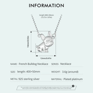Curious French Bulldog Love Silver Pendant and Necklace-Dog Themed Jewellery-French Bulldog, Jewellery, Necklace-7