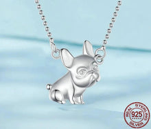 Load image into Gallery viewer, Curious French Bulldog Love Silver Pendant and Necklace-Dog Themed Jewellery-French Bulldog, Jewellery, Necklace-2