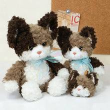 Load image into Gallery viewer, Curly Hair Chocolate and White Cat Plush Toy - Darling Bow Kitty-2