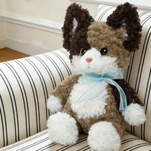 Load image into Gallery viewer, Curly Hair Chocolate and White Cat Plush Toy - Darling Bow Kitty-4