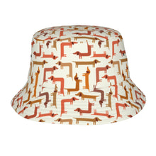 Load image into Gallery viewer, Curvy Dachshund Love Bucket Hat-Hats &amp; Caps-Ivory White-One Size-1
