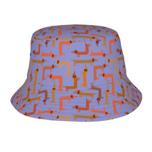 Load image into Gallery viewer, Curvy Dachshund Love Bucket Hat-Hats &amp; Caps-Lavender Purple-One Size-5