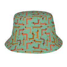 Load image into Gallery viewer, Curvy Dachshund Love Bucket Hat-Hats &amp; Caps-Mint Green-One Size-4