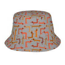 Load image into Gallery viewer, Curvy Dachshund Love Bucket Hat-Hats &amp; Caps-Parisian Gray-One Size-6