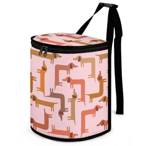 Curvy Dachshund Love Multipurpose Car Storage Bag - 4 Colors-Car Accessories-Bags, Car Accessories, Dachshund-Pink-9