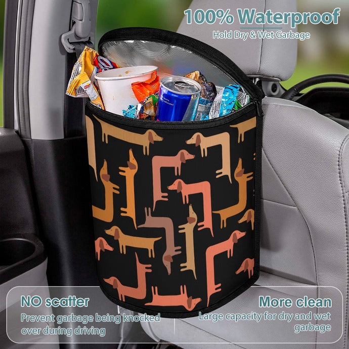 Curvy Dachshund Love Multipurpose Car Storage Bag - 4 Colors-Car Accessories-Bags, Car Accessories, Dachshund-Black-1
