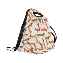 Load image into Gallery viewer, Curvy Dachshund Love Neoprene Lunch Bag-Accessories-Accessories,Bags,Dachshund,Lunch Bags-10
