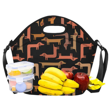 Curvy Dachshund Love Neoprene Lunch Bag 360x