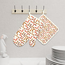 Load image into Gallery viewer, Curvy Dachshund Love Oven Mitts and Pot Holder Set-Kitchen Decor-Accessories,Dachshund,Dog Mom Gifts-4