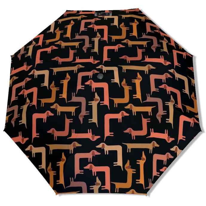 Curvy Dachshund Love Umbrella-Daily Accessories-11