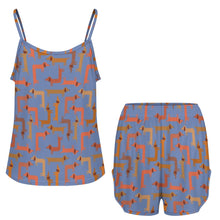 Load image into Gallery viewer, Curvy Dachshund Love Women's Cami and Shorts Pajama Set-14