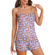 Load image into Gallery viewer, Curvy Dachshund Love Women's Cami and Shorts Pajama Set-26