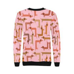 Curvy Dachshunds Love Women's Sweatshirt-Apparel-Apparel, Dachshund, Sweatshirt-12