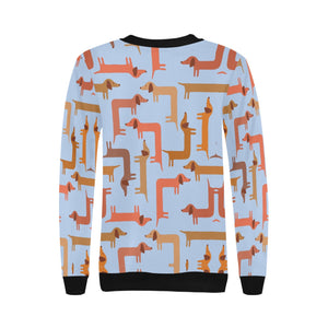 Curvy Dachshunds Love Women's Sweatshirt-Apparel-Apparel, Dachshund, Sweatshirt-15