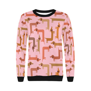 Curvy Dachshunds Love Women's Sweatshirt-Apparel-Apparel, Dachshund, Sweatshirt-7