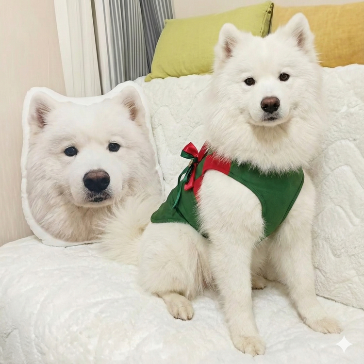 Custom Samoyed Pillow Create Your Furry Friends Plush Likeness 750x