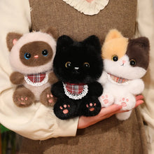 Load image into Gallery viewer, Cute Black Cat Bag Charm - Ribbon Bow Lace Bib-6