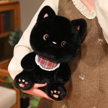 Load image into Gallery viewer, Cute Black Cat Soft Toy - Ribbon Bow Lace Bib-12