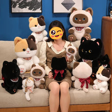 Load image into Gallery viewer, Cute Siamese Cat Soft Toy - Ribbon Bow Lace Bib-Stuffed Animals-Cats,Siamese Cat,Stuffed Animal-18