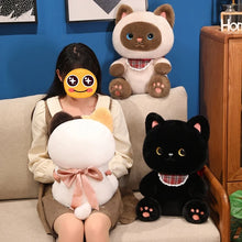 Load image into Gallery viewer, Cute Siamese Cat Soft Toy - Ribbon Bow Lace Bib-Stuffed Animals-Cats,Siamese Cat,Stuffed Animal-19