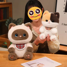 Load image into Gallery viewer, Cute Siamese Cat Soft Toy - Ribbon Bow Lace Bib-Stuffed Animals-Cats,Siamese Cat,Stuffed Animal-5