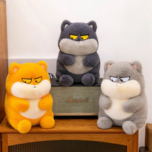 Load image into Gallery viewer, Cute Grumpy Cat Stuffed Animal Plush Toys - Orange, Grey and Black-2